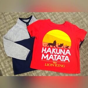 Lion King And Oshkosh Pullover And T-shirt Size 2T